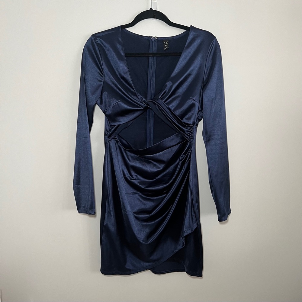Windsor Twist of Fate Satin Mini Dress Size L